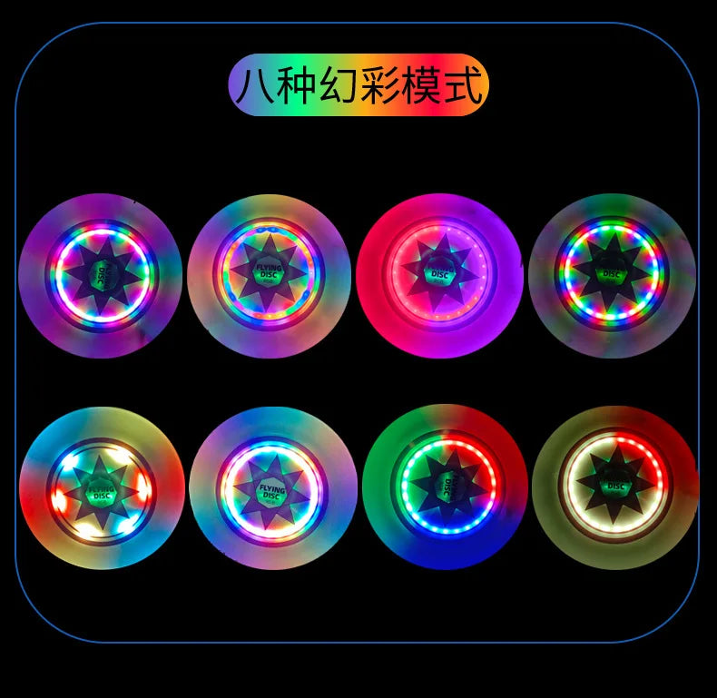 LED Luminous Frisbee (16) Color Modes for Night Sports