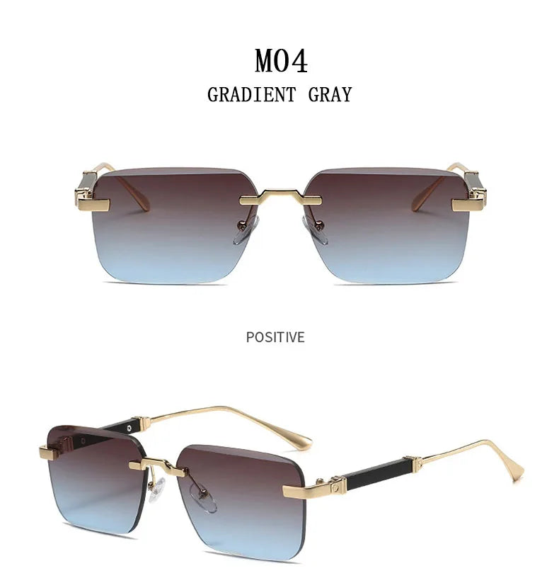 Rimless Designer Sunglasses