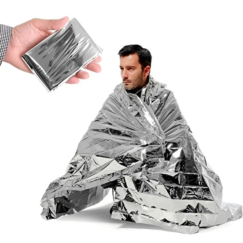 NASA Survival Emergency Blanket: Thermal Mylar Foil Body Warmer