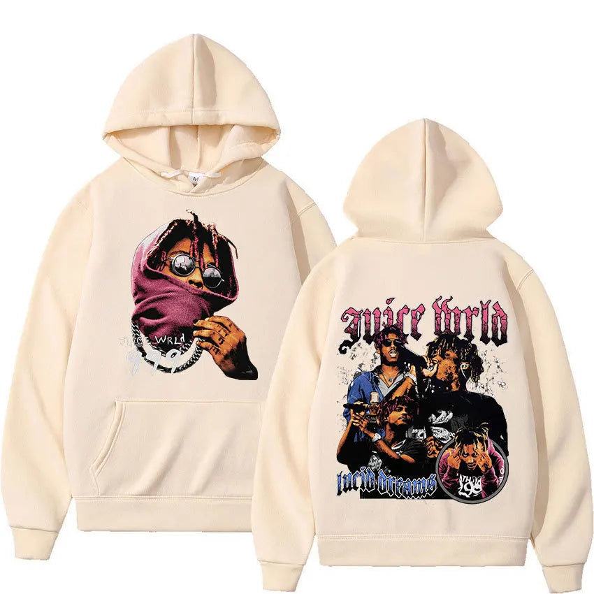 Juice WRLD hoodie with 999 and Lucid Dreams live tribute design