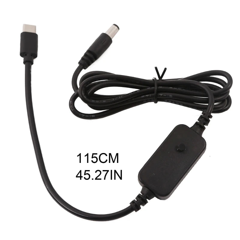 Black electronic cable with connectors on a white background