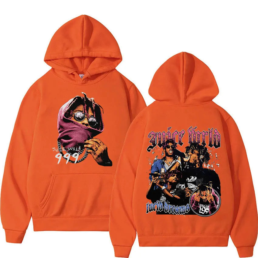 Juice WRLD hoodie with 999 and Lucid Dreams live tribute design