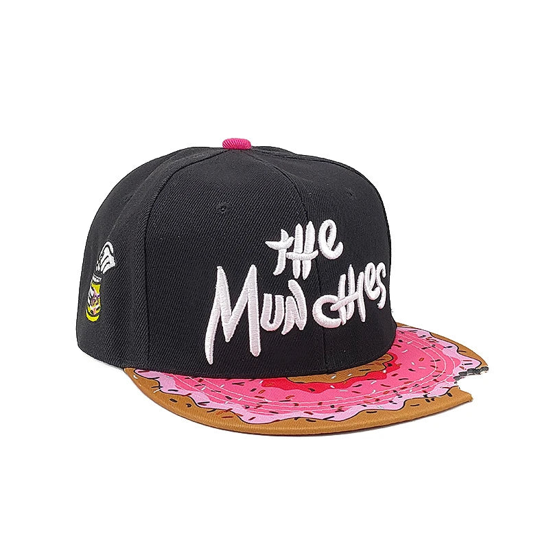 Za Brah Pizza Munchies Crazy Cartoon Snapbacks