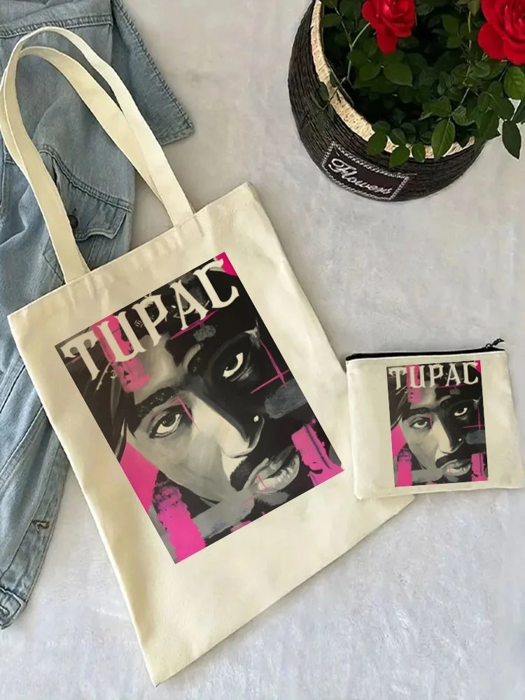 2pac Tote Bag & Matching Clutch Set