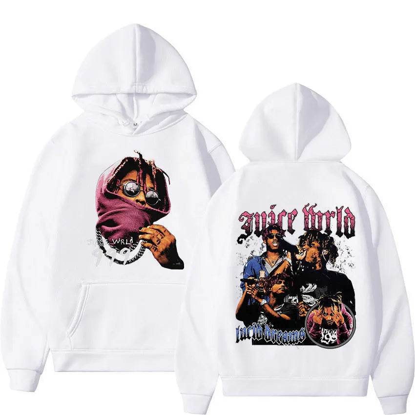 Juice WRLD hoodie with 999 and Lucid Dreams live tribute design