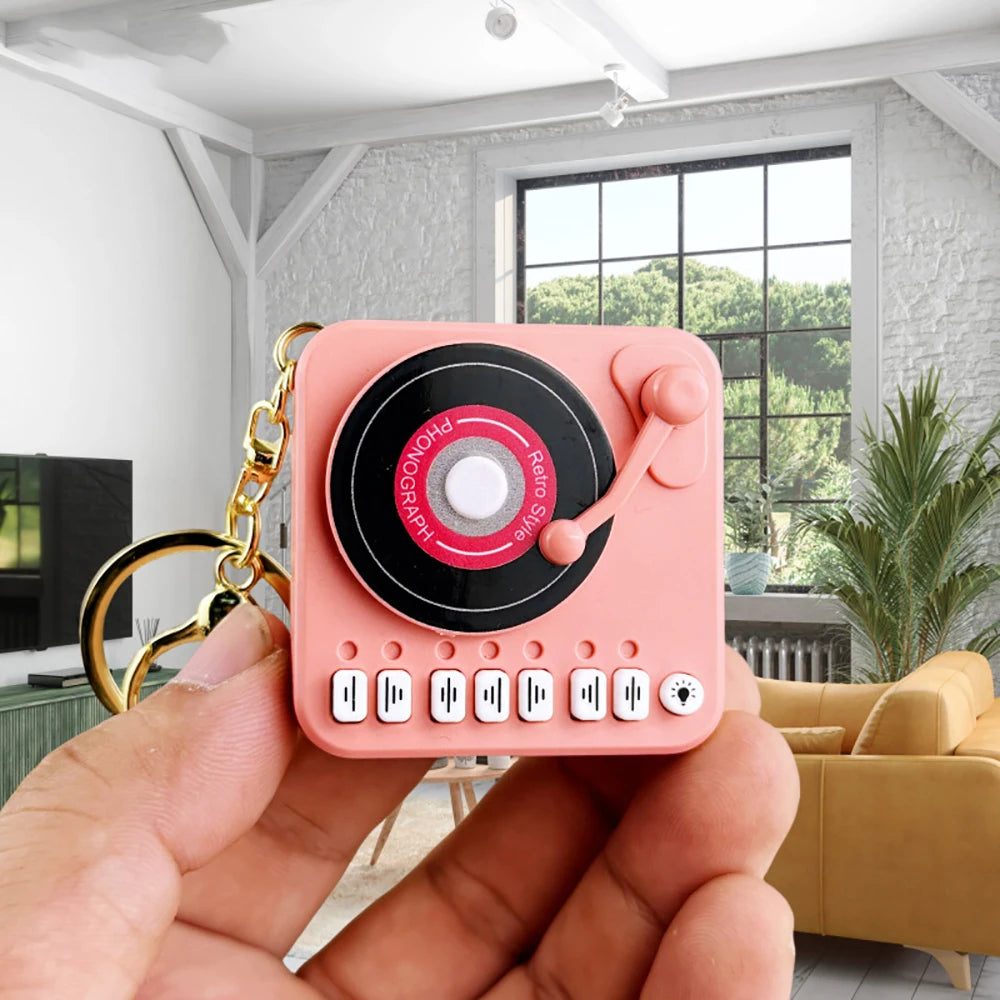 Mini CD Record Player Music Keychain by Retro Records Keychains