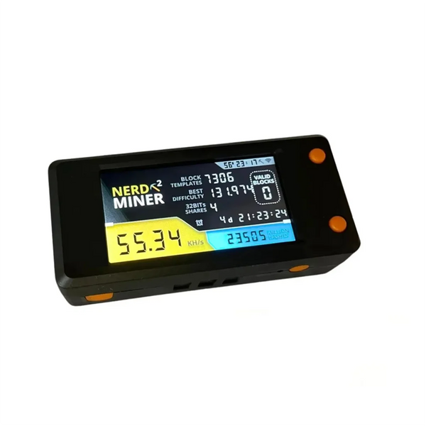 NerdMiner V2 Bitcoin Miner: Solo BTC Lottery Mining Machine (78 kH/s Display Model)