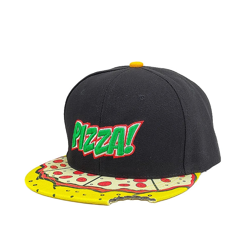 Za Brah Pizza Munchies Crazy Cartoon Snapbacks