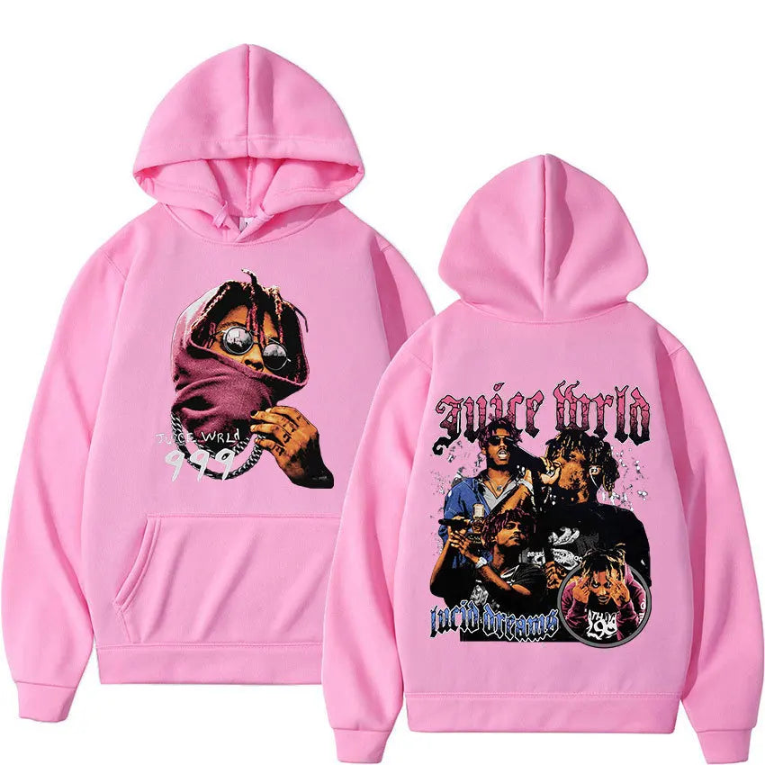 Juice WRLD hoodie with 999 and Lucid Dreams live tribute design