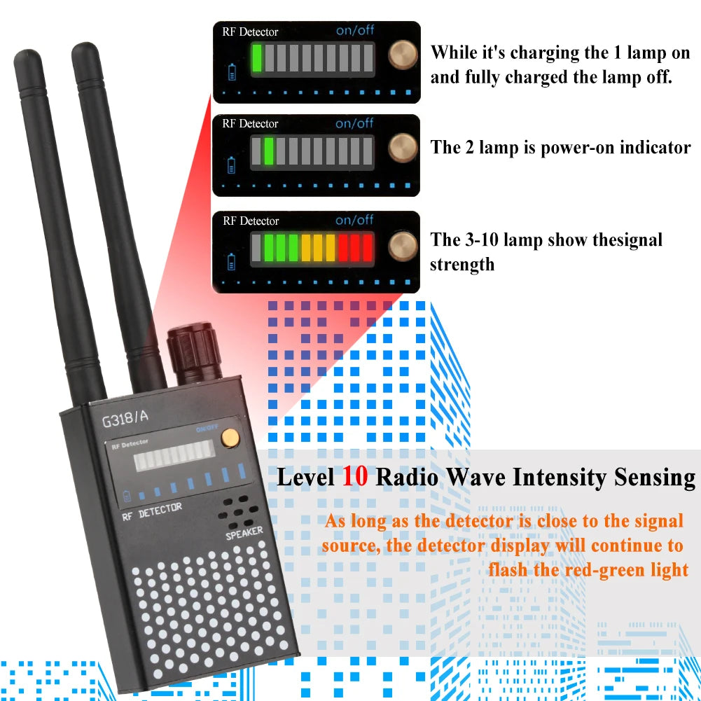 Anti-Spy Scanner Hidden Camera & Bug Detector