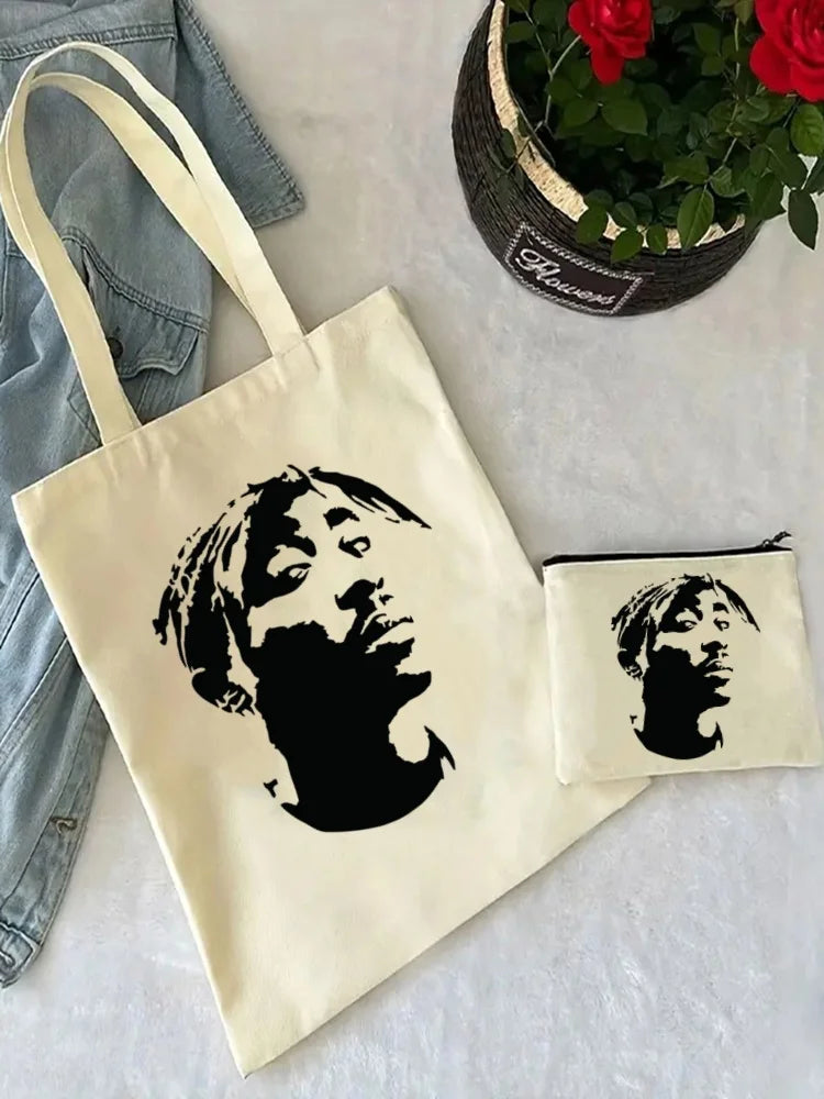 2pac Tote Bag & Matching Clutch Set