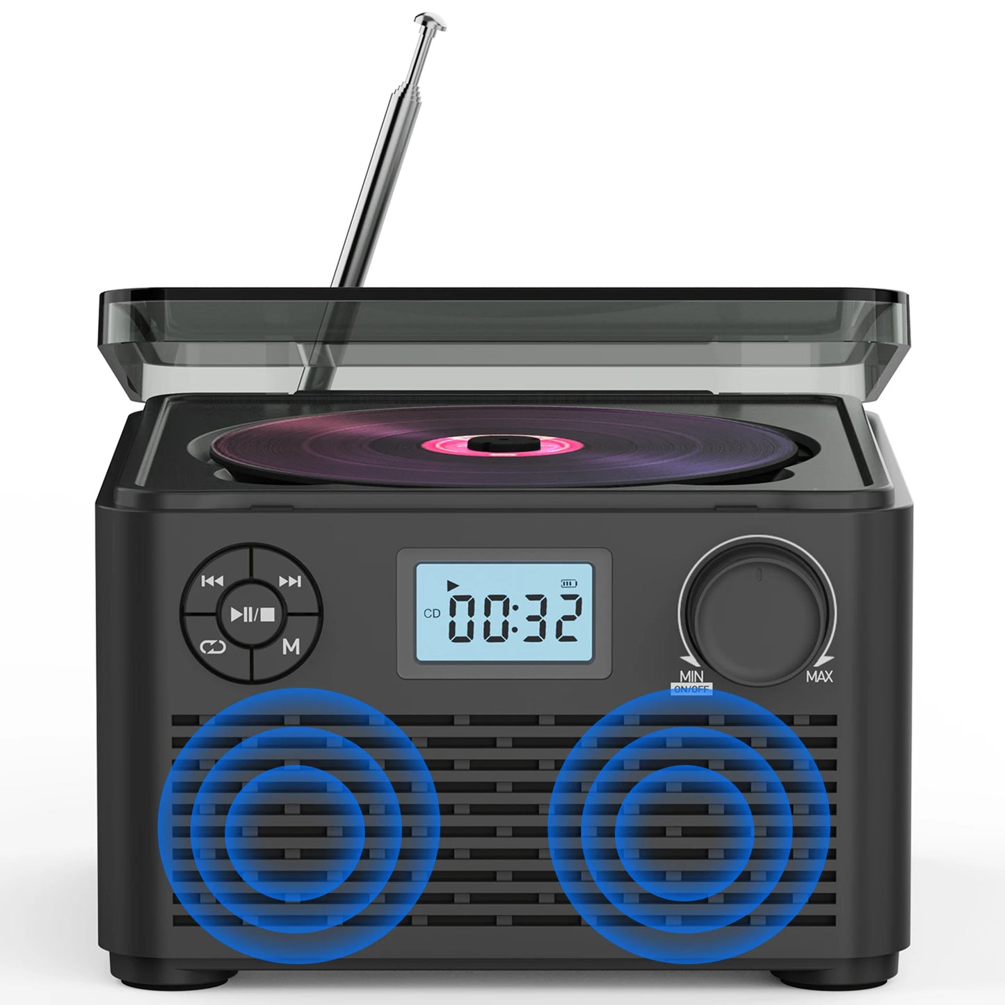 Bluetooth Boombox CD/USB/FM Radio/MP3+ HQ Home & Portable Mega Player
