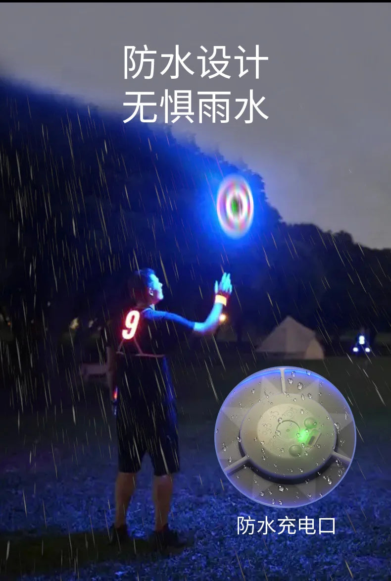 LED Luminous Frisbee (16) Color Modes for Night Sports