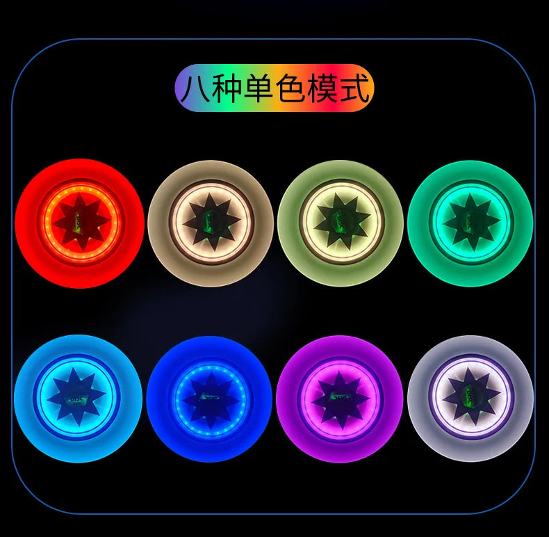 LED Luminous Frisbee (16) Color Modes for Night Sports