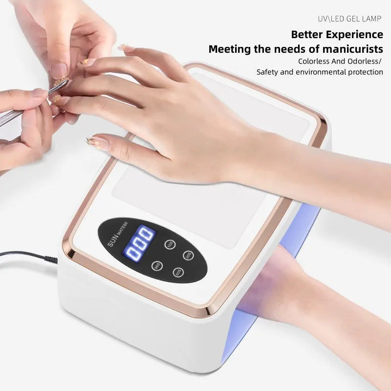 Professional 180W 90-LED Nail Dryer | Dual UV Lamp for Gel Polish