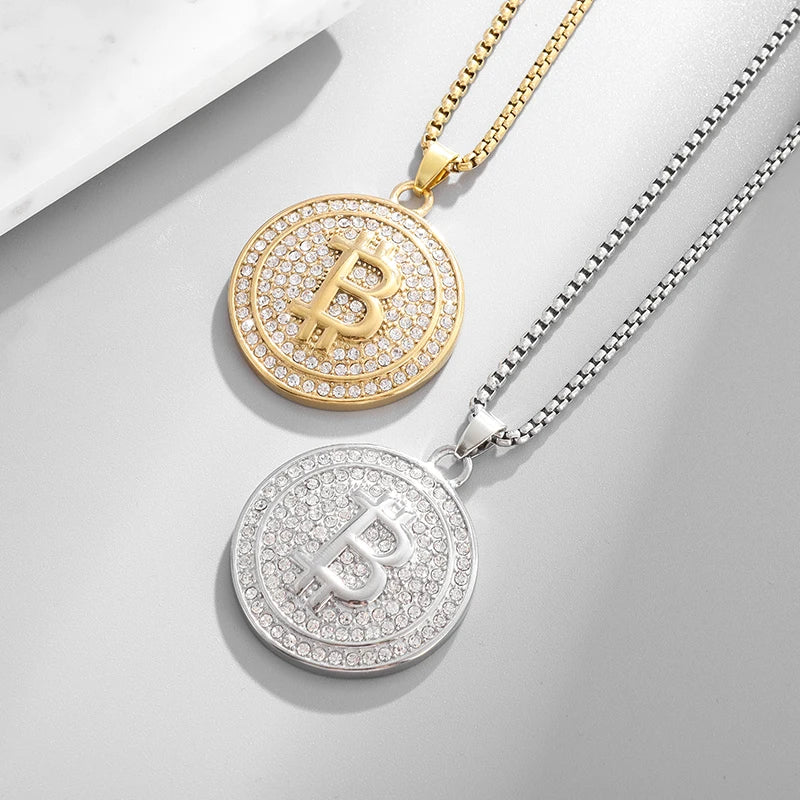 Bust-Down Bitcoin Necklace