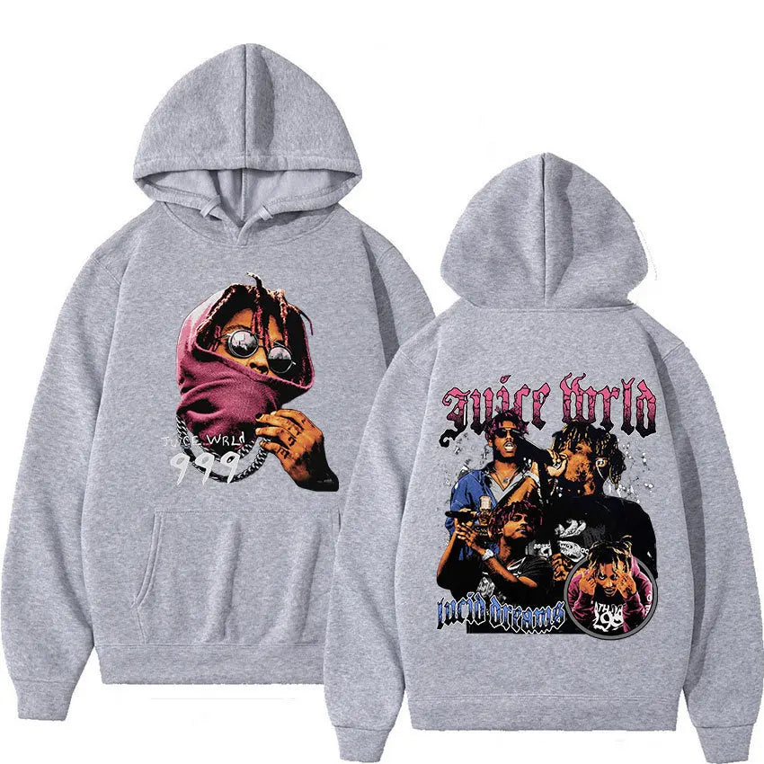 Juice WRLD hoodie with 999 and Lucid Dreams live tribute design