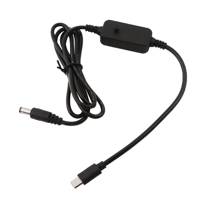 Black electronic cable with connectors on a white background