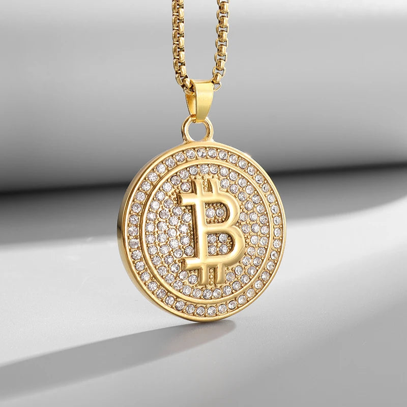 Bust-Down Bitcoin Necklace