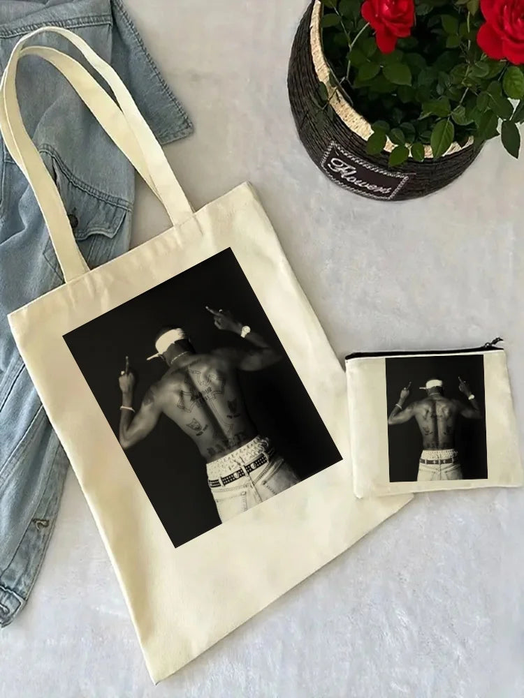 2pac Tote Bag & Matching Clutch Set