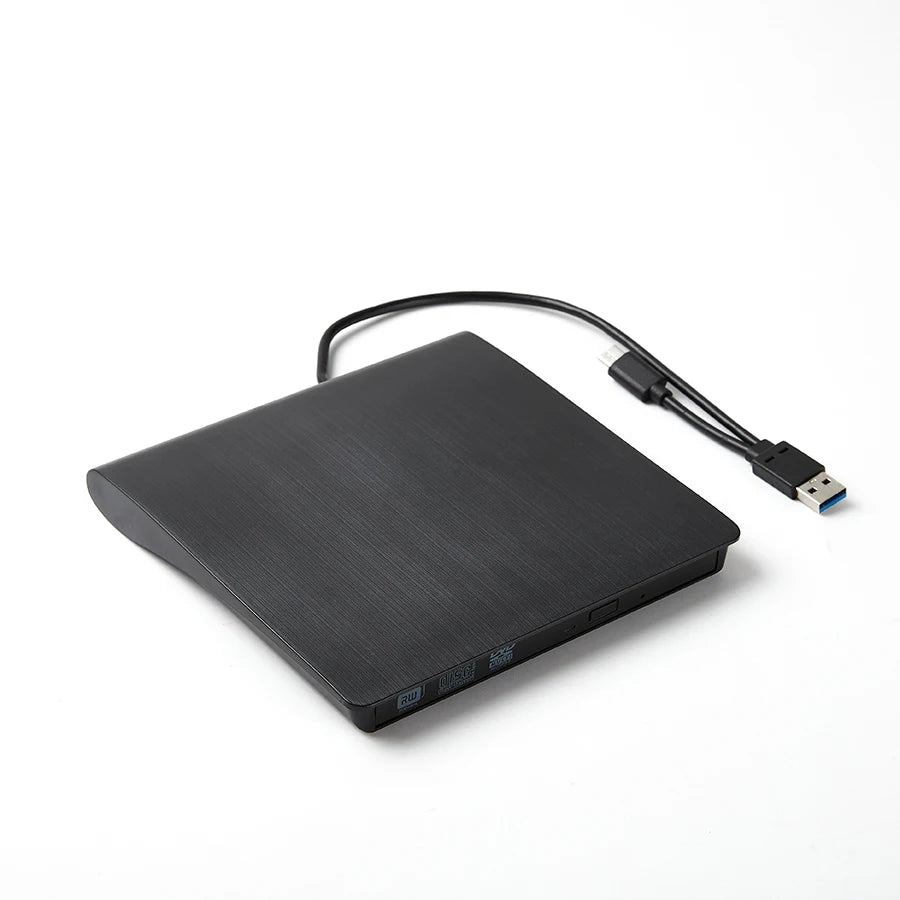 Portable External DVD-RW Drive Burner & Reader | Sleek Lightweight Design