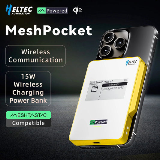 Heltec MeshPocket Qi2 Magnetic Power Bank & Meshtastic LoRa Node