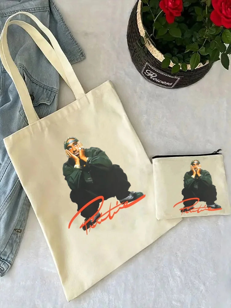 2pac Tote Bag & Matching Clutch Set
