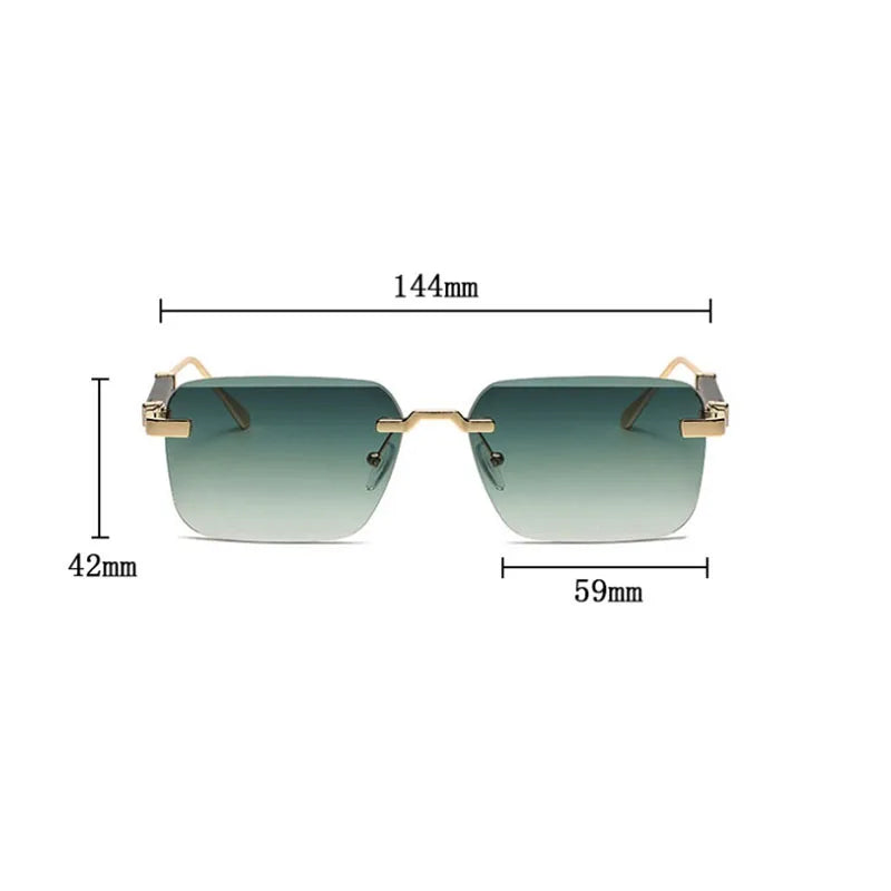 Rimless Designer Sunglasses