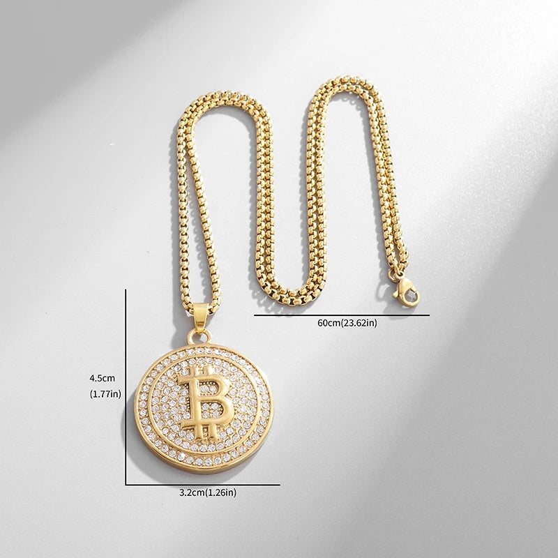 Bust-Down Bitcoin Necklace