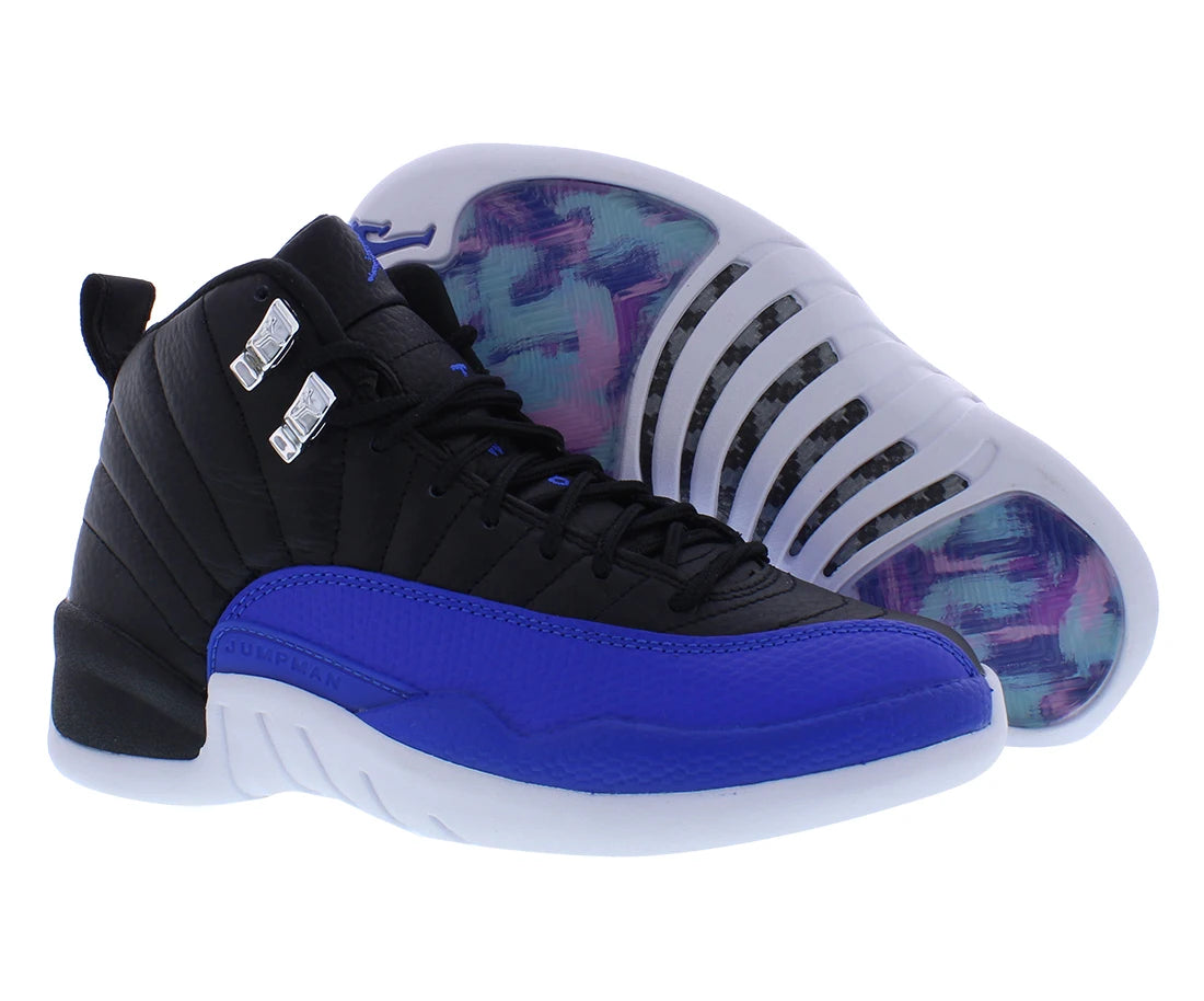 Women's Nike Air Jordan 12 | Retro Royalty Sneakers Black/White/Royal Blue