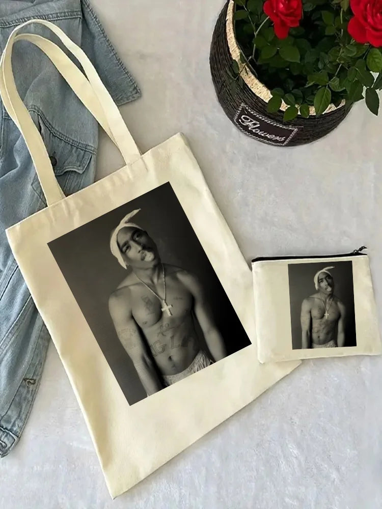 2pac Tote Bag & Matching Clutch Set