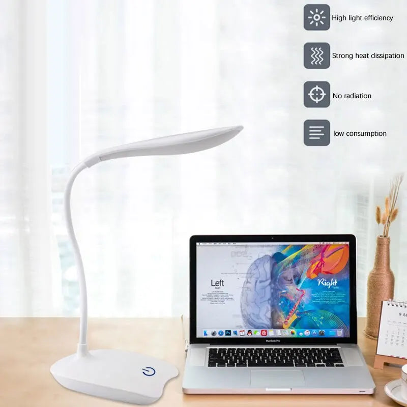 USB Rechargeable LED Desk Lamp Reading Light