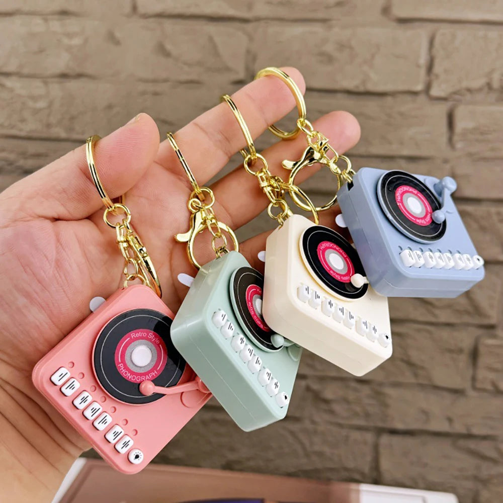 Mini CD Record Player Music Keychain by Retro Records Keychains