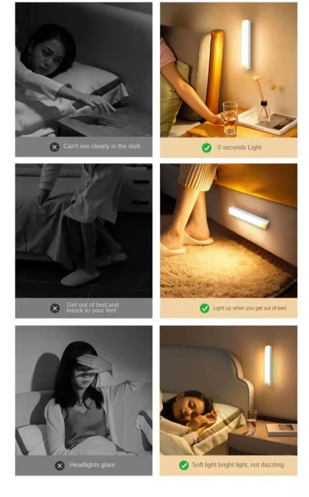 Portable Rechargeable LED Motion Sensor Lamp | Dimmable PIR Smart Light