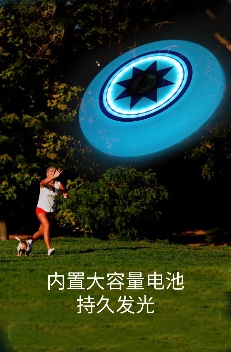 LED Luminous Frisbee (16) Color Modes for Night Sports