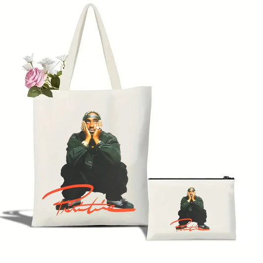 2pac Tote Bag & Matching Clutch Set