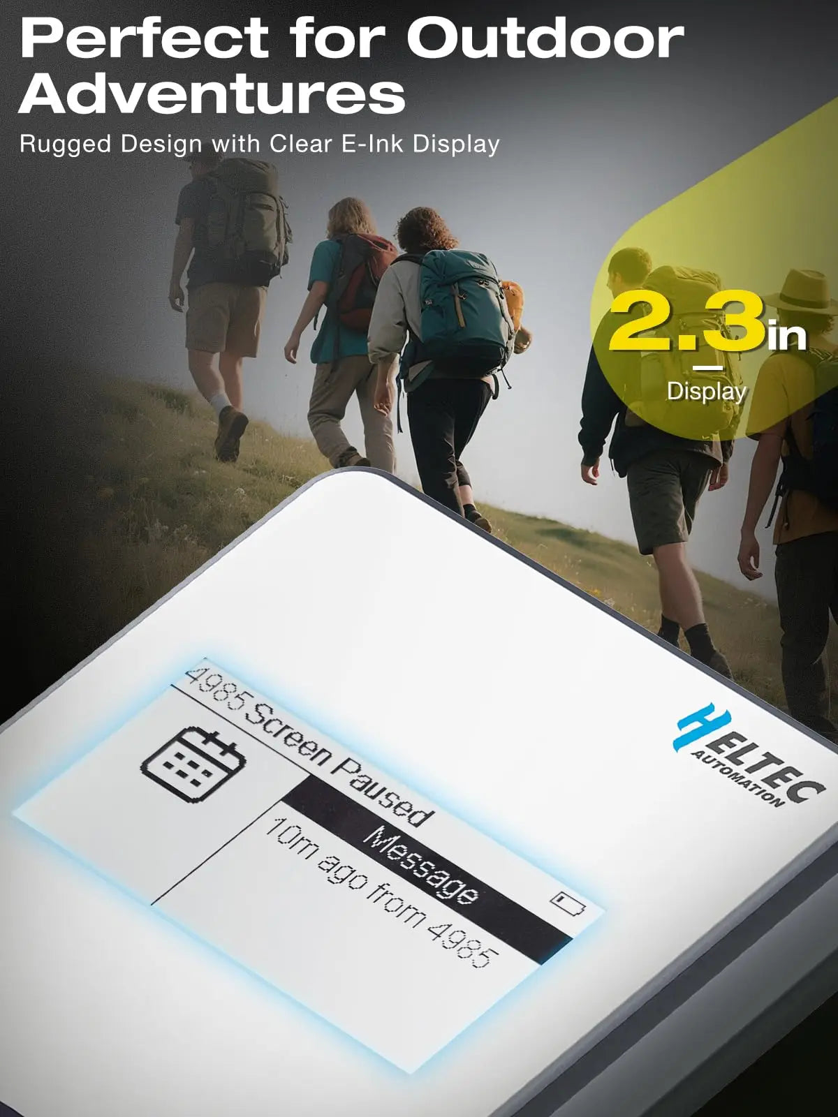 Heltec MeshPocket Qi2 Magnetic Power Bank – 15W Wireless Fast Charging, Meshtastic Compatible, 5000mAh/10000mAh, E-Ink Display