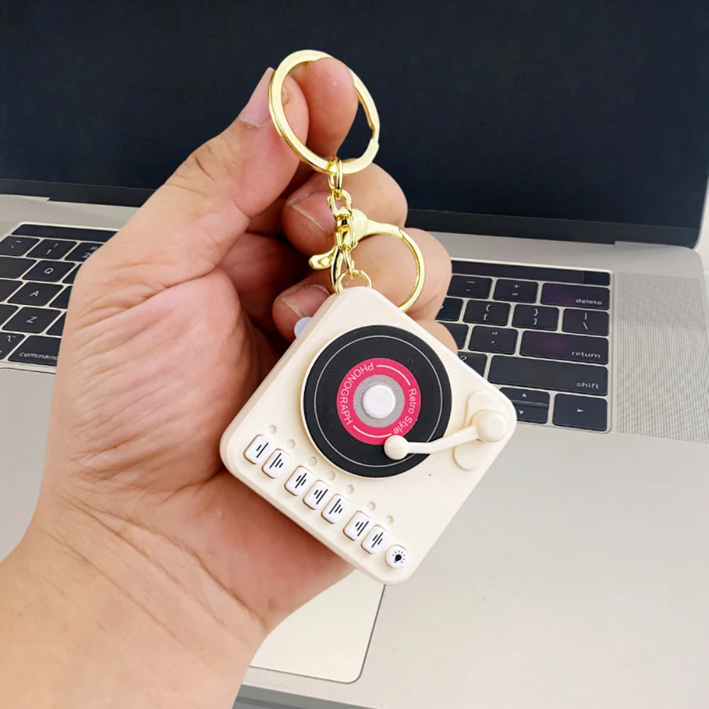 Mini CD Record Player Music Keychain by Retro Records Keychains