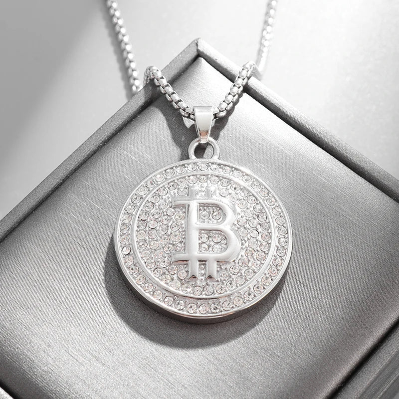 Bust-Down Bitcoin Necklace