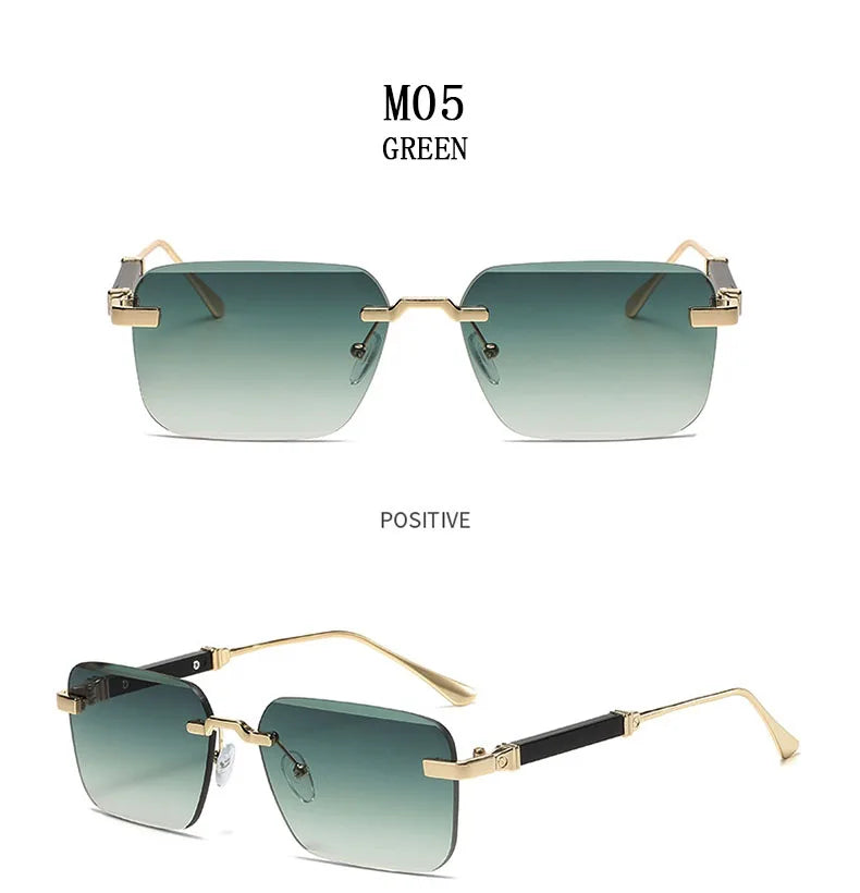Rimless Designer Sunglasses