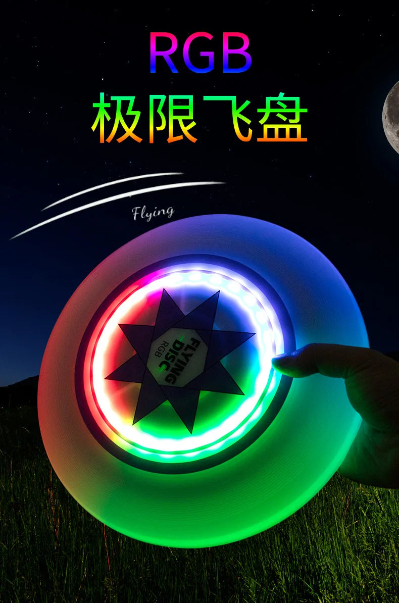 LED Luminous Frisbee (16) Color Modes for Night Sports