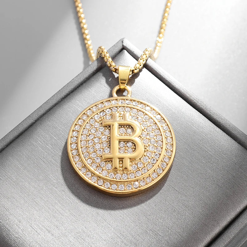 Bust-Down Bitcoin Necklace
