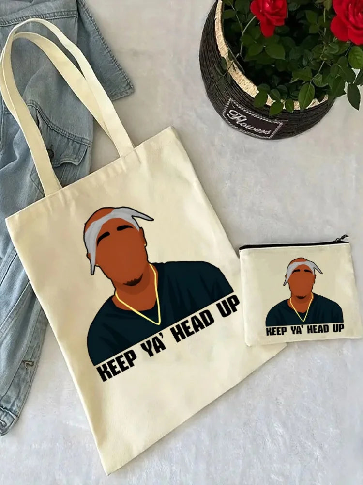 2pac Tote Bag & Matching Clutch Set