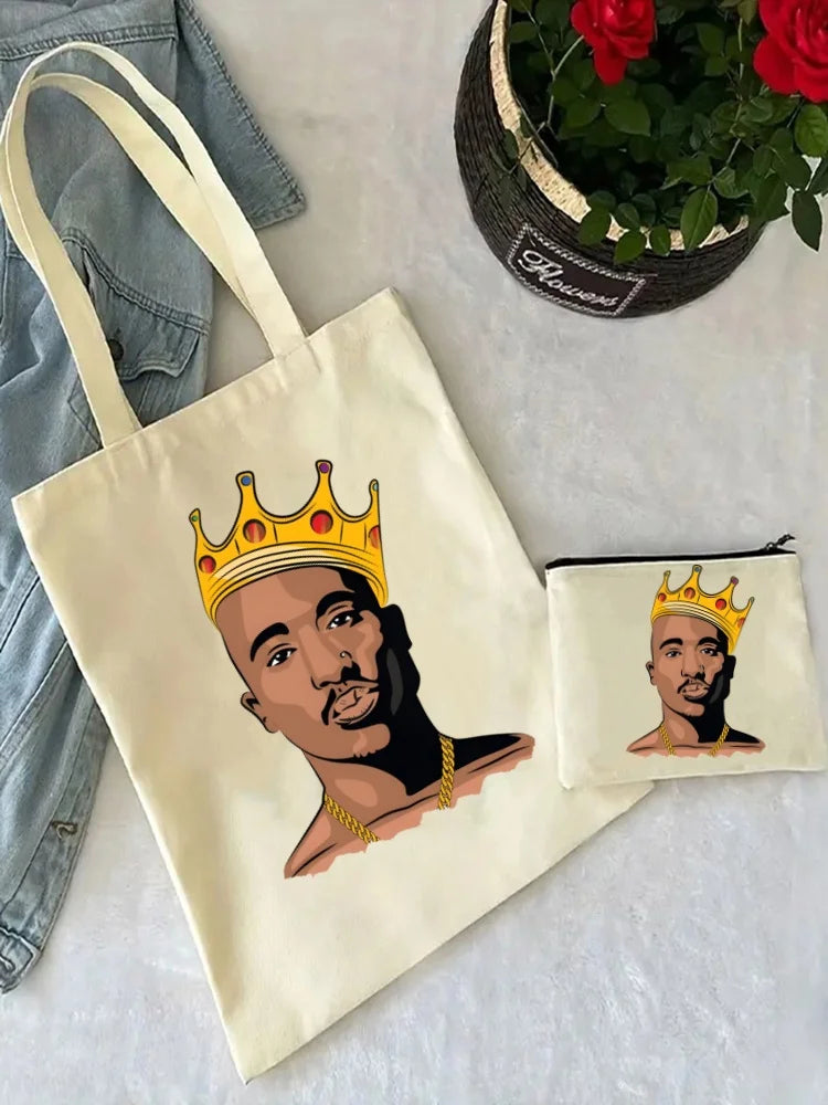 2pac Tote Bag & Matching Clutch Set