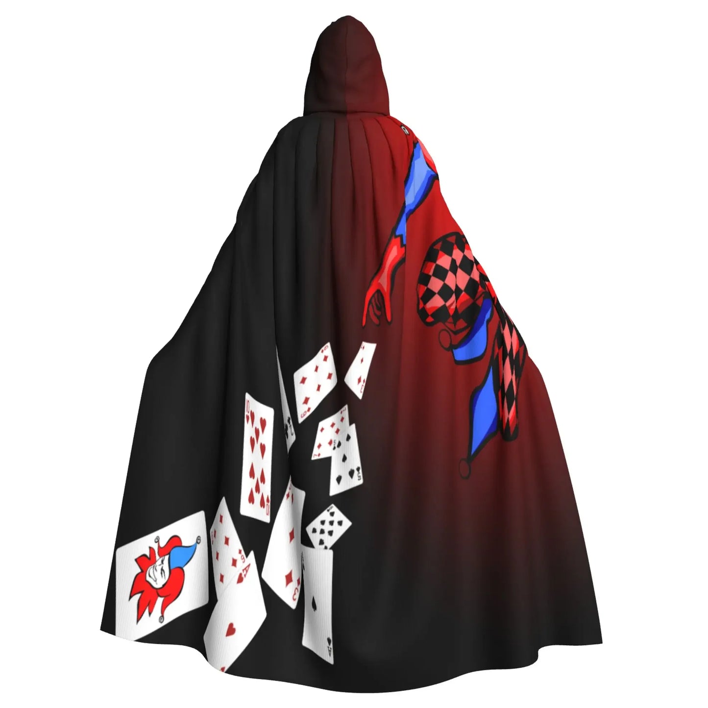 Cape with card design on a white background