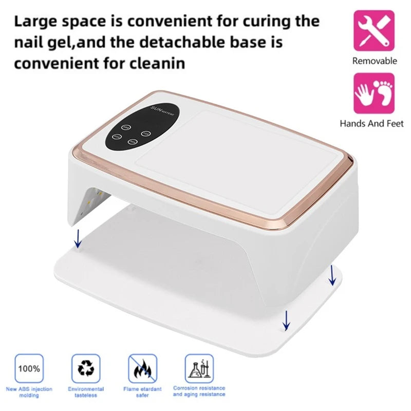 Professional 180W 90-LED Nail Dryer | Dual UV Lamp for Gel Polish