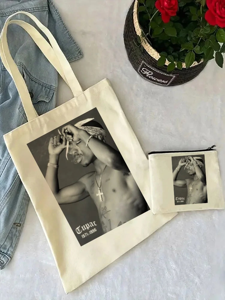 2pac Tote Bag & Matching Clutch Set