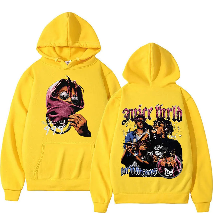 Juice WRLD hoodie with 999 and Lucid Dreams live tribute design
