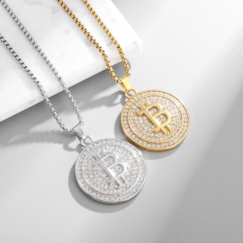 Bust-Down Bitcoin Necklace