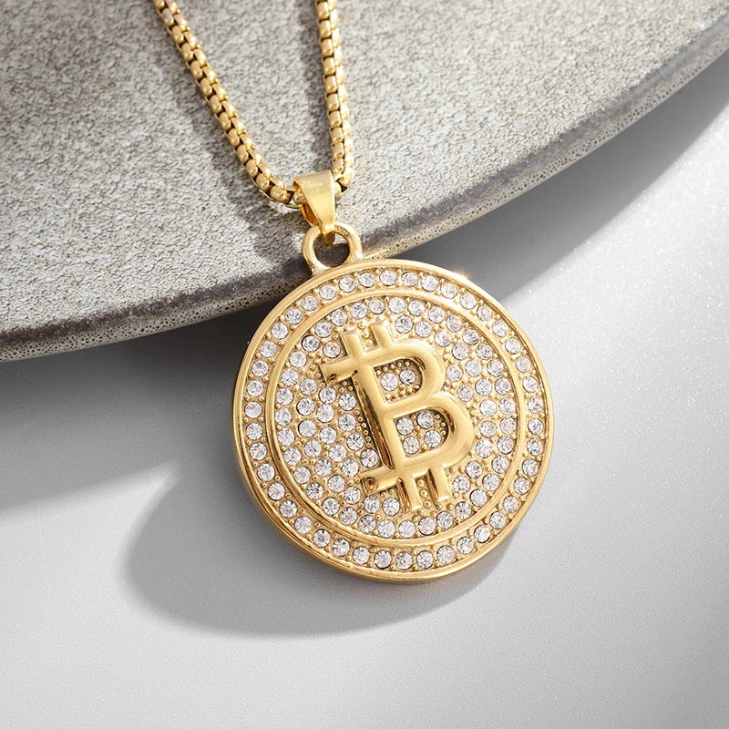 Bust-Down Bitcoin Necklace